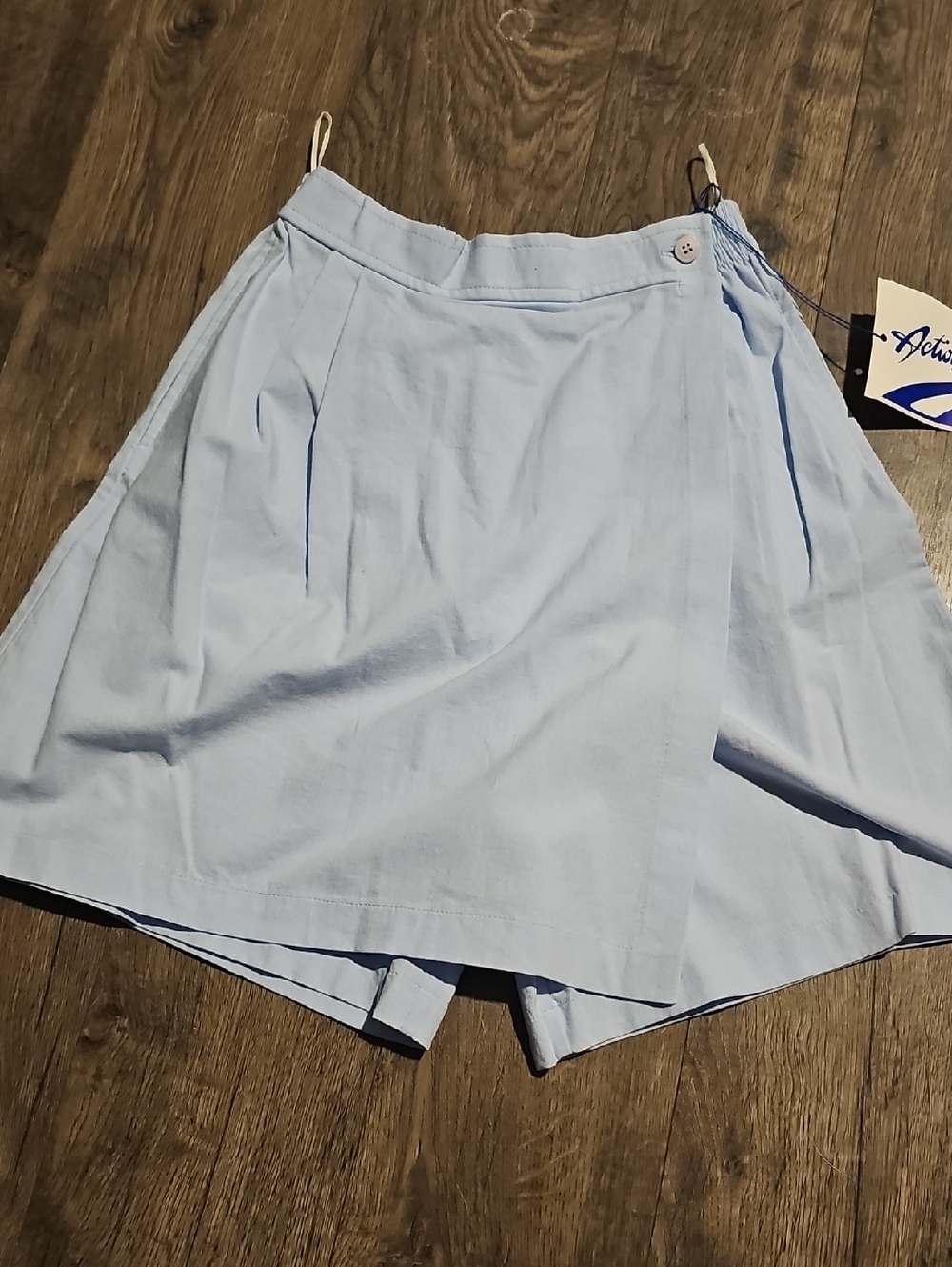 NWT Action Scene Skort Light Blue Wrap Small 80s Vintage Women Summer